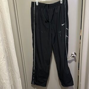 Nike Black Athletic Pants with White Trim xl